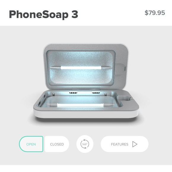 Phone Soap 3 White Case kills 99% of the bacteria - Picture 3 of 6